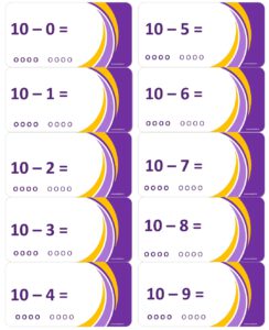 LeerKaartjes bij het getal 10 sommen memoriseren beter onthouden
