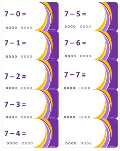 LeerKaartjes bij het getal 7 sommen memoriseren beter onthouden