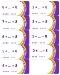 LeerKaartjes bij het getal 8 sommen memoriseren beter onthouden