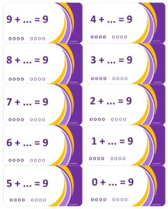 LeerKaartjes bij het getal 9 sommen memoriseren beter onthouden
