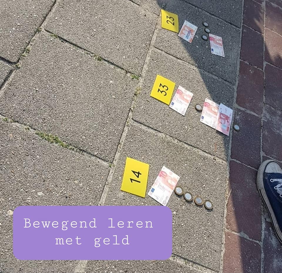 Buitenles Geld rekenen munten biljetten bewegend leren rekencircuit buitenles groep 3 4