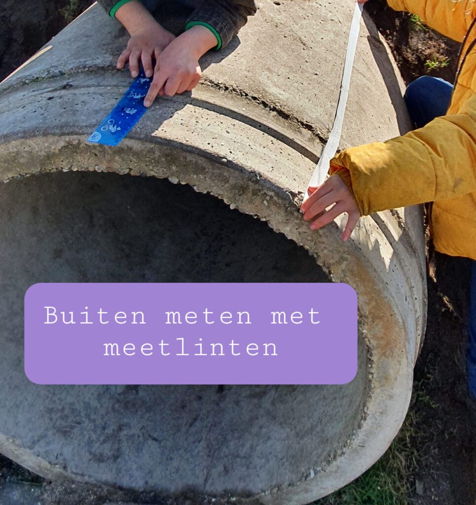 Buitenles Meten op het plein ervaren bewegend leren rekencircuit buitenles groep 3 4