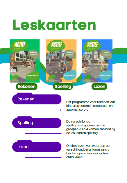 Vakken bewegend leren lezen, spelling en rekenen