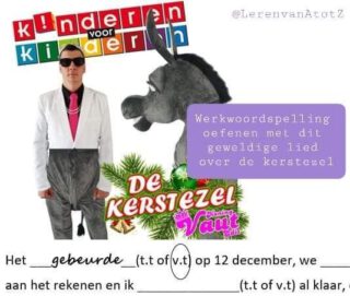 🌲 WERKWOORDSPELLING KERST🌲
Kinderen voor kinderen heeft een geweldig nummer over de Kerstezel. Het gaat over de rolverdeling in het kerstspel. Een heerlijke les om de werkwoordspelling te oefenen. 🌲🌲

#kinderenvoorkinderen #werkwoordspelling #kerst

Zie links in story
Download de oefening hier https://www.lerenvanatotz.nl/lesidee/ 
beluister het lied hier
https://m.soundcloud.com/koningvaut/kinderen-voor-kinderen-de-kerstezel-koning-vaut-edit

#groep78 #spelling #kerst #school #bovenbouwwereld #betekenisvol #kerstverhaal #kinderenvoorkinderen